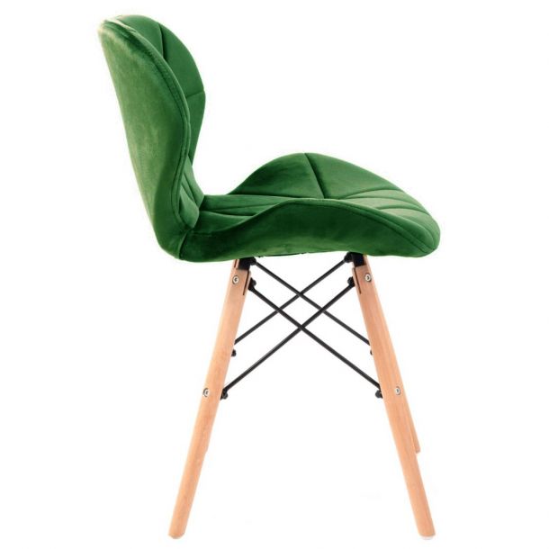 Стілець HATTA Astra Velvet Wood Темно-зелений (44527597) недорого