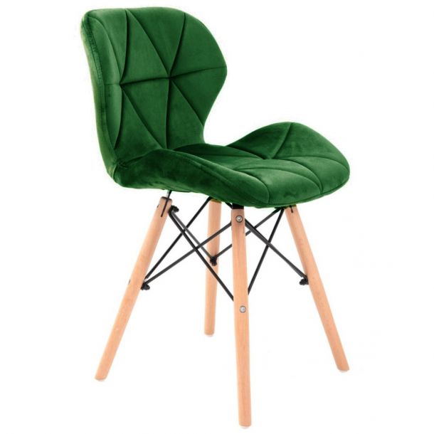 Стілець HATTA Astra Velvet Wood Темно-зелений (44527597) kupistul