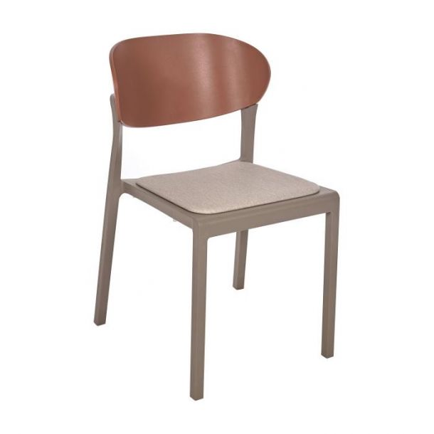 Стілець Bake з подушкою taupe, terracota (1691270757) в Киеве