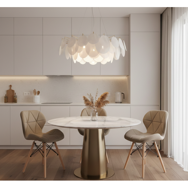 Стул HATTA Astra Velvet Wood Бежевый (44735870) недорого