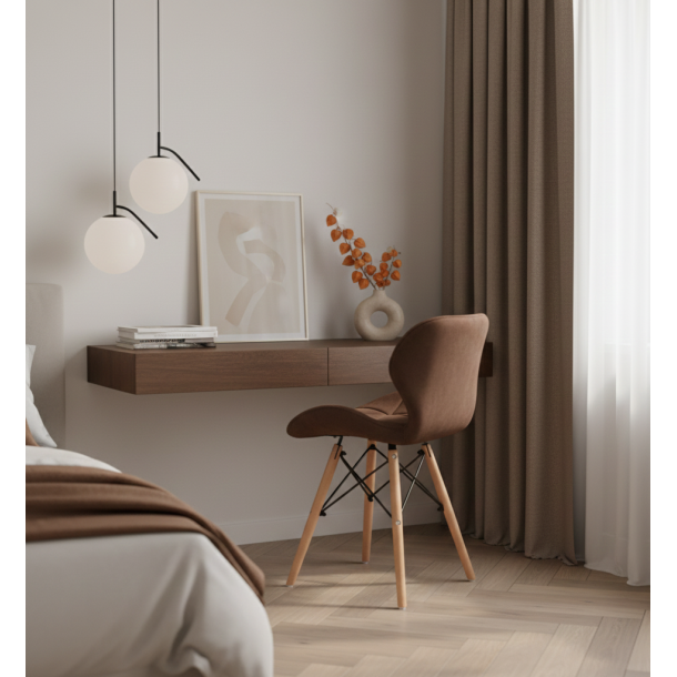 Стул HATTA Astra Velvet Wood Темно-коричневый (44527598) с доставкой