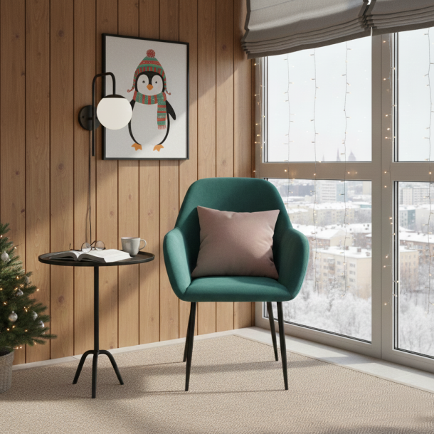 Стул HATTA Leyla Velvet Темно-зеленый (44476850) в Киеве