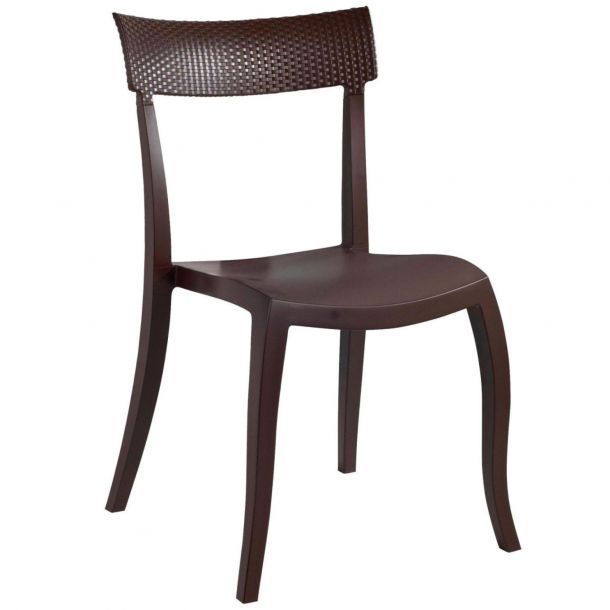 Стул Hera-SP Rattan Темно-коричневый (27185771) недорого