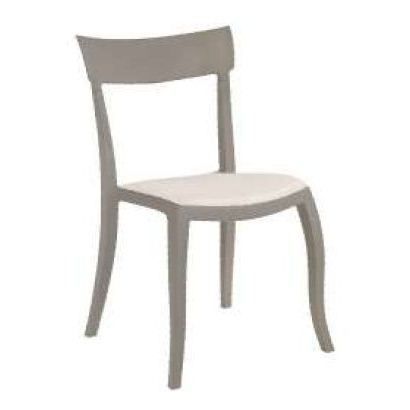 Стул Hera-SP Soft 00120 White, Серо-коричневый (27459371) недорого