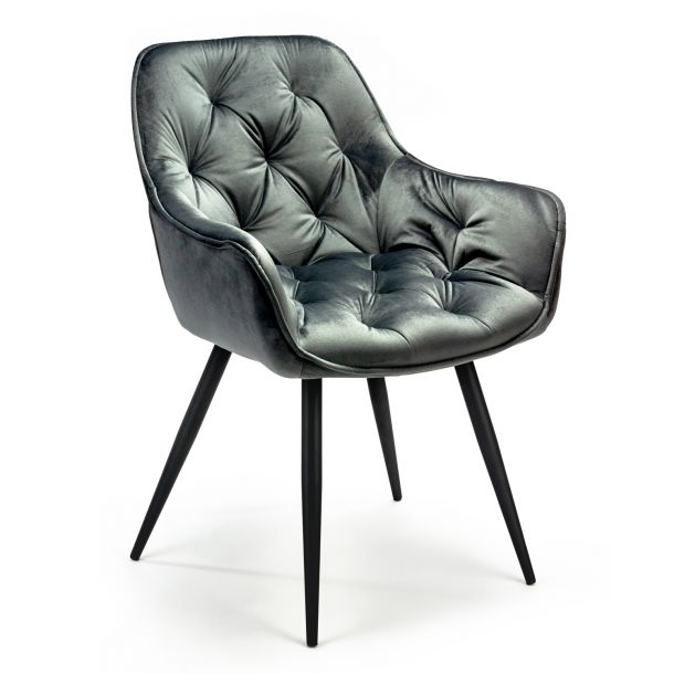 Стул HATTA Legend Velvet Темно-серый (44474947) в Киеве