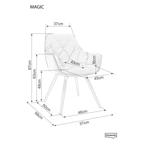 Стілець MAGIC Бежевий (1821489921) недорого
