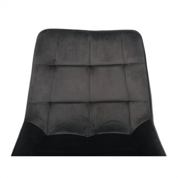Стілець N-45 fabric Сірий-вельвет, Чорний (23439803) в интернет-магазине