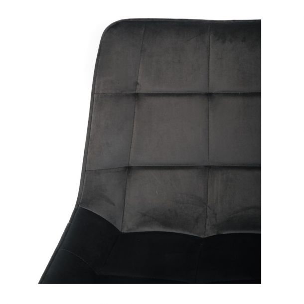 Стілець N-45 fabric Сірий-вельвет, Чорний (23439803) фото