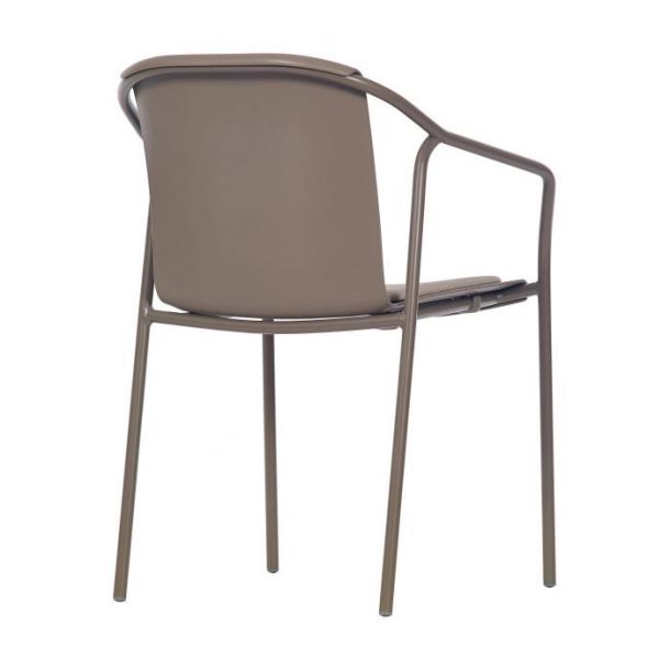 Стул Rod с подлокотниками и подушкой taupe (1691270794) kupistul