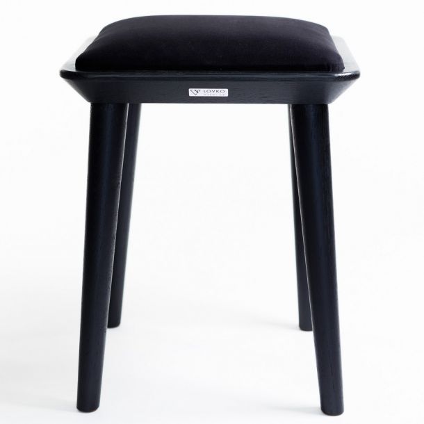 Табурет Happy Uttario Velvet 2980, Чорний (61936294) в интернет-магазине