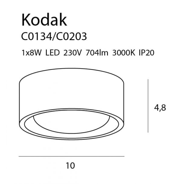 Точечный светильник Kodak I White (118866003) с доставкой