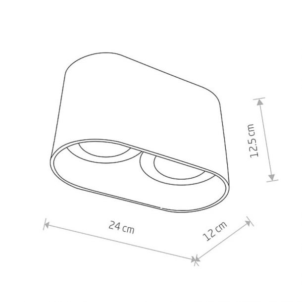 Точковий світильник Oval Білий (109731871) с доставкой
