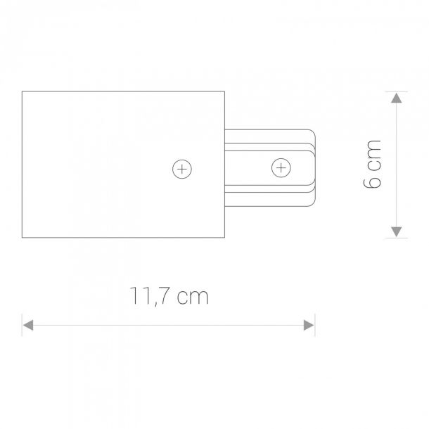 Токоввод Profile recessed power end cap IP20 Белый (109985045) с доставкой