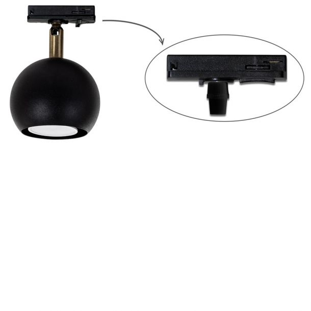 Трековый светильник Тrack Bowl GU10 TL90 Black (1111230567) в Украине