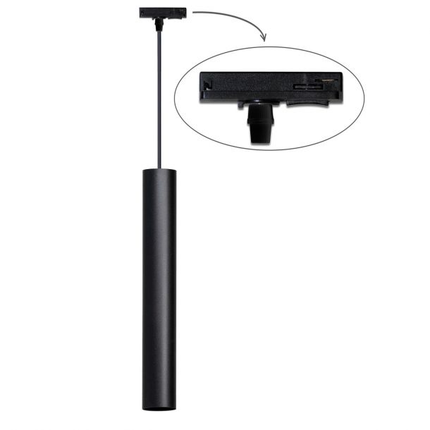 Трековый светильник Тrack Chime GU10 TP57-400-1000 Black (1111226476) в Украине