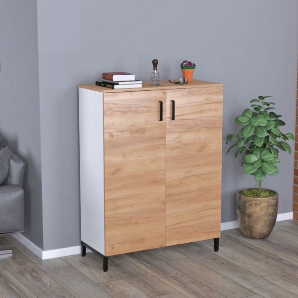 Тумба LT-90x120 Белый, Дуб Крафт золотой (591460300) с доставкой