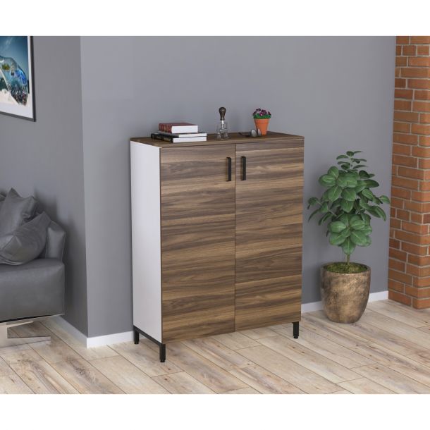 Тумба LT-90x120 Білий, Горіх Модена (59732152) с доставкой