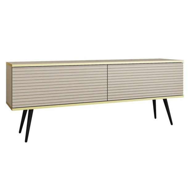 Тумба под телевизор Oro RTV135 MDF Бежевый, Черный (1321469735) дешево