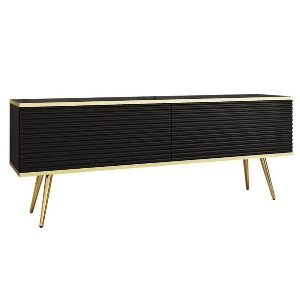 Тумба под телевизор Oro RTV135 MDF Черный, Золотой (1321469731) дешево
