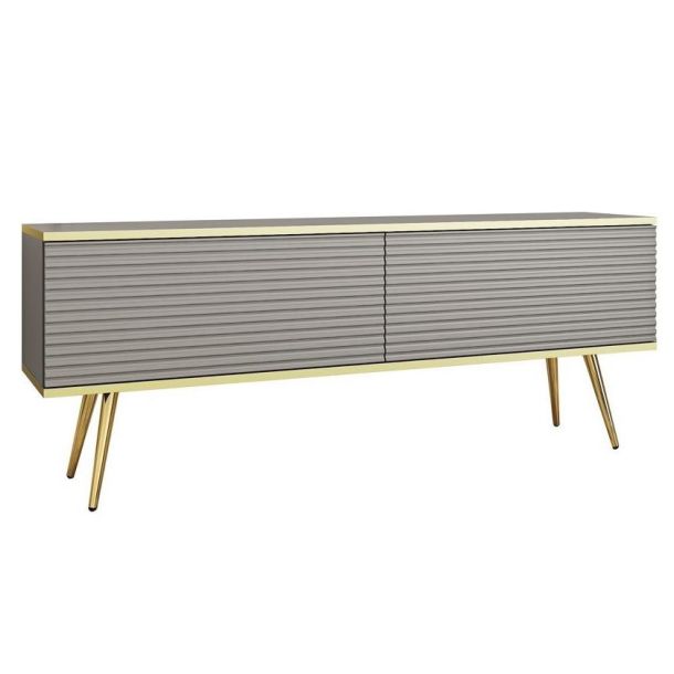 Тумба под телевизор Oro RTV135 MDF Серый, Золотой (1321469729) дешево