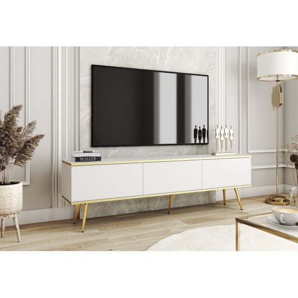 Тумба під телевізор Oro RTV175 Білий, Золотий (1321469738) с доставкой