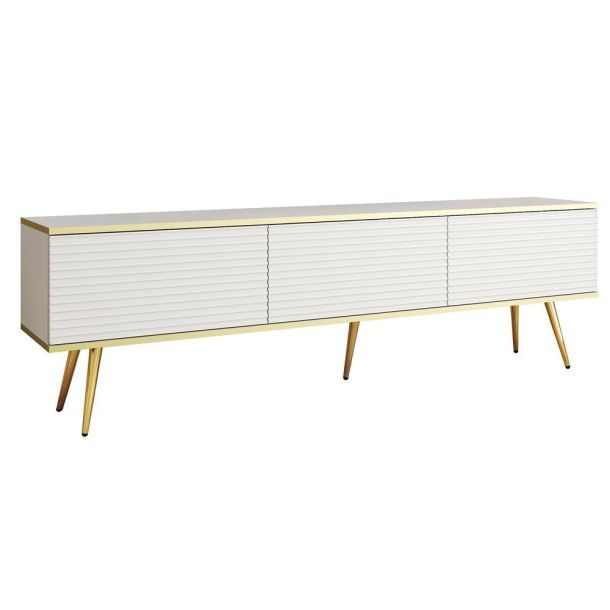 Тумба под телевизор Oro RTV175 MDF Белый, Золотой (1321469748) дешево