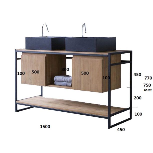 Тумба під умивальник Loft MA-26 Натуральний (85479516) kupistul