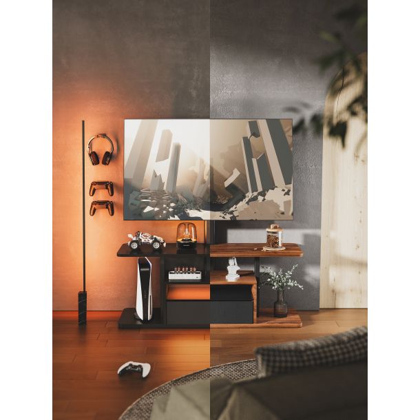 Тумба с креплением для телевизора OfficePro TVS600 37''-80'' Walnut wood (1311072291) цена