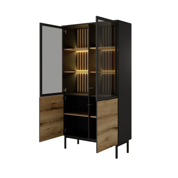 Вітрина висока з LED Lang 4D2W/100 Чорний (1321381004) цена