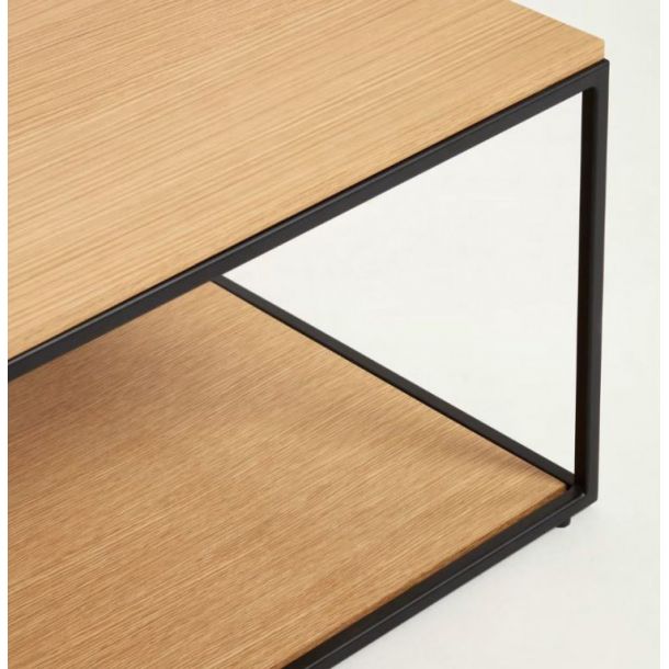 Журнальний стіл Yoana 110x60 Дуб, Чорний (90935851) с доставкой