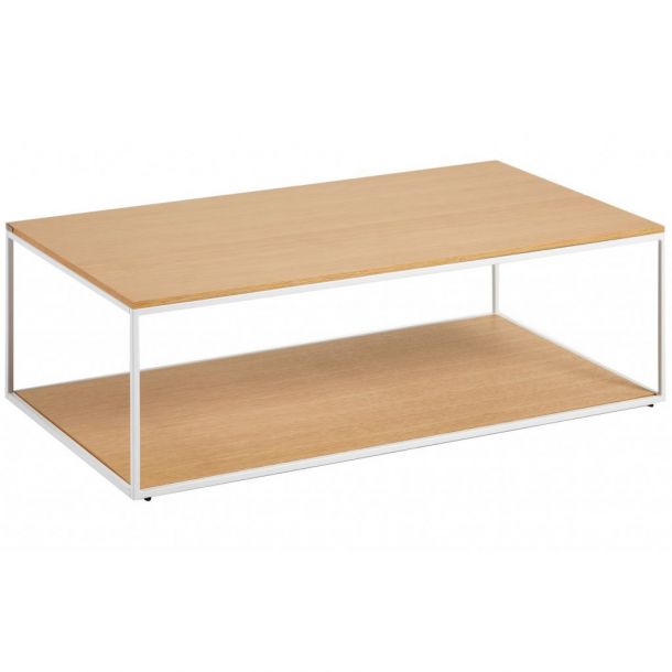 Журнальний стіл Yoana 110x60 Дуб, Білий (90935848) дешево