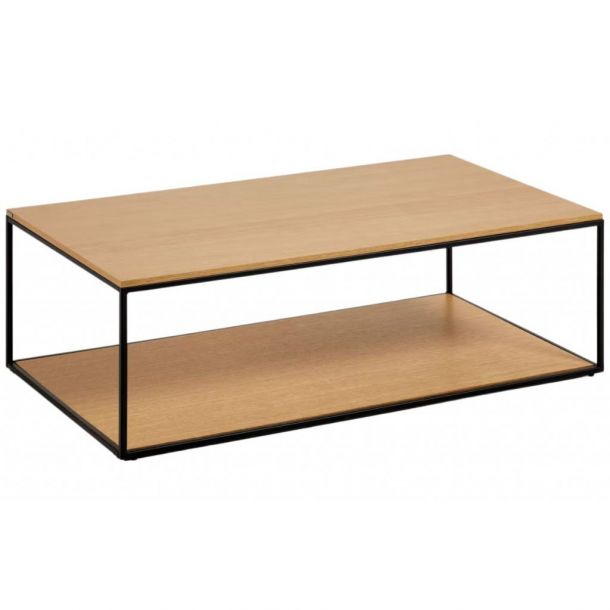 Журнальний стіл Yoana 110x60 Дуб, Чорний (90935851) дешево