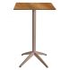 Барний стіл Quatro High Fix 60х60 dark oak, taupe