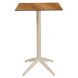 Барный стол Quatro High Fix 70х70 dark oak, sand