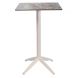 Барный стол Quatro High Fix 70х70 stone, white