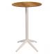 Барный стол Quatro High Fix D60 dark oak, white