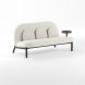 Диван Soft Lounge со столиком 155x82 Boucle Nata 1, Крафт Табако