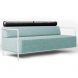Диван Weekend Leather Austin 16 Aqua, Экокожа Черный, Белый 9003