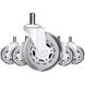 Комплект 5шт прогумованих роликів ADAPWORK CASTORS 65 Прозорий білий
