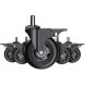 Комплект 5шт прогумованих роликів ADAPWORK CASTORS 75 FIX Чорний