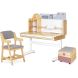 Комплект дитячий L Mealux Timberdesk Wood L Carlo Сірий, Рожевий