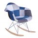 Кресло качалка HATTA Bryan Wood Arm Patchwork 3