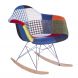 Кресло качалка HATTA Bryan Wood Arm Patchwork 1