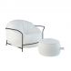 Кресло с пуфом Uni outdoor LD-069 7001, Черный