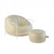 Кресло с пуфом Uni outdoor LD-069 7003, Белый