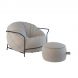 Кресло с пуфом Uni outdoor LD-069 7004, Черный