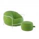 Кресло с пуфом Uni outdoor LD-069 7009, Белый