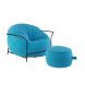 Кресло с пуфом Uni outdoor LD-069 7020, Черный