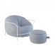 Кресло с пуфом Uni outdoor LD-069 7022, Белый