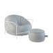Кресло с пуфом Uni outdoor LD-069 7025, Белый